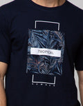 T Zone Short Sleeve T-Shirt Print Tropical
