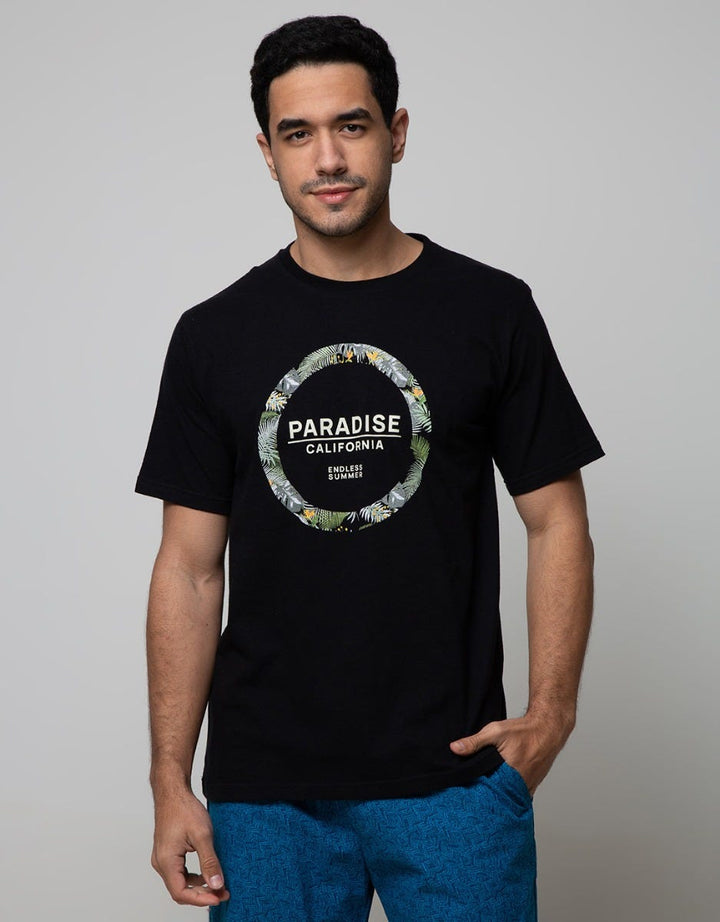 T Zone Short Sleeve T-Shirt Print Paradise California
