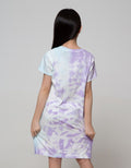 Nevada Short Sleeve Midi Dress T-Shirt Print Tie Dye Happy