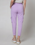 Nevada Long Pants Terry Solid Cargo Ruffle