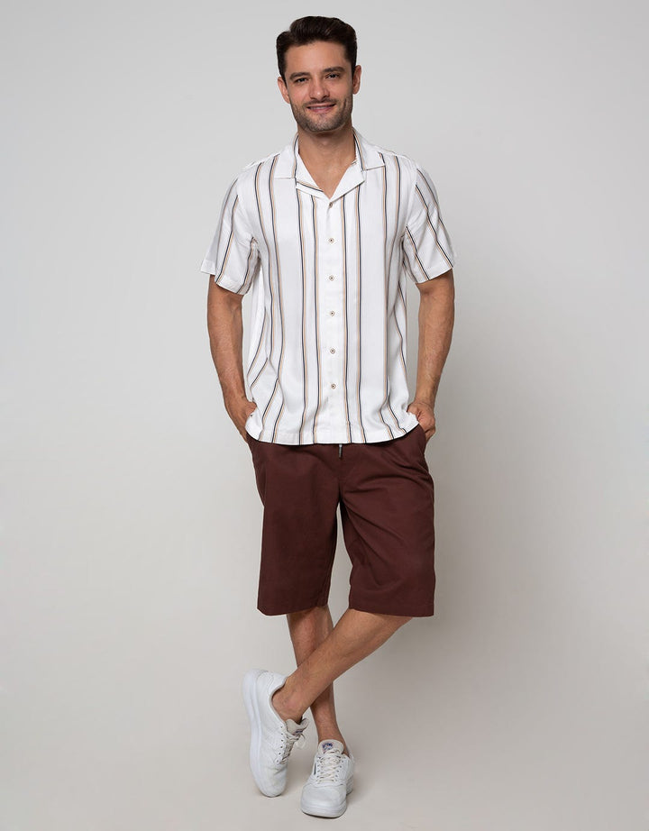 Details Short Sleeve Shirt Stripes