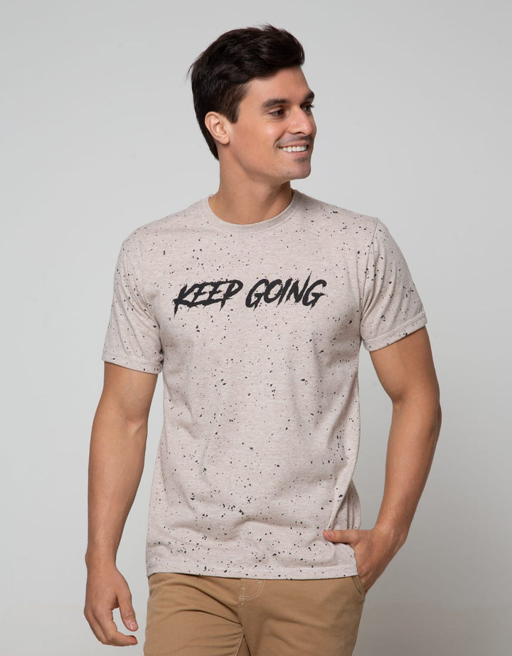 T Zone Short Sleeve T-Shirt Print Keep Going