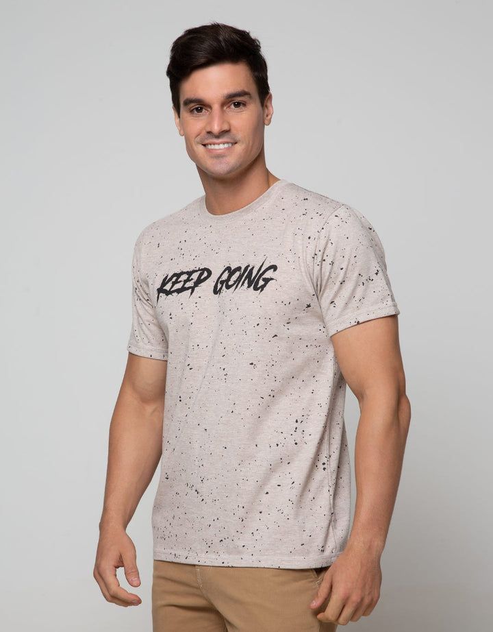 T Zone Short Sleeve T-Shirt Print Keep Going
