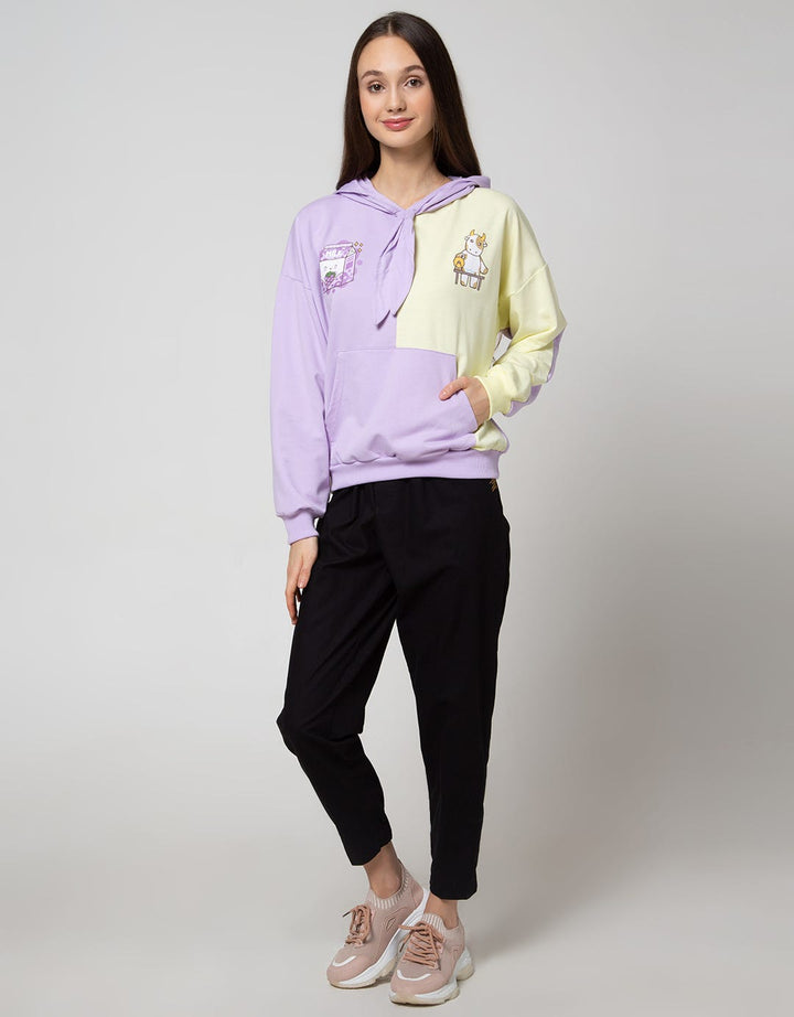 Nevada Sweatshirt Solid Color Blocking