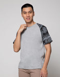 T Zone Short Sleeve Raglan T-Shirt Batik Print Sleeve 2
