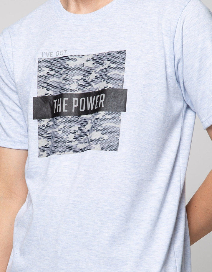T Zone Short Sleeve T-Shirt Print Army I've Got The Power