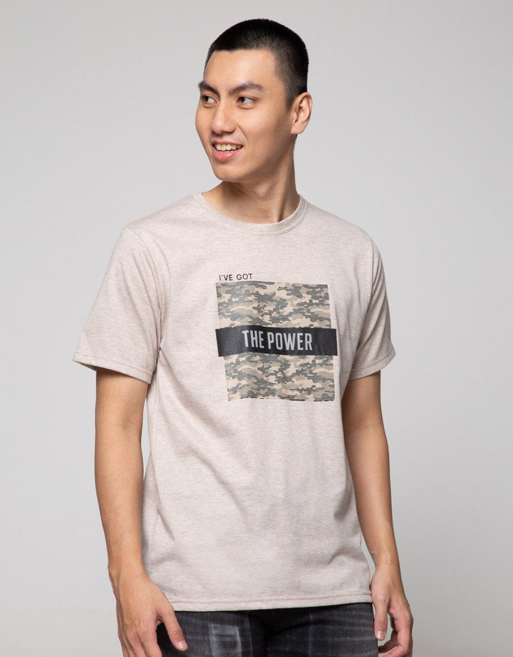 T Zone Short Sleeve T-Shirt Print Army I've Got The Power