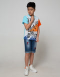 Aero Short Sleeve T-Shirt Print Rainbow Tiger