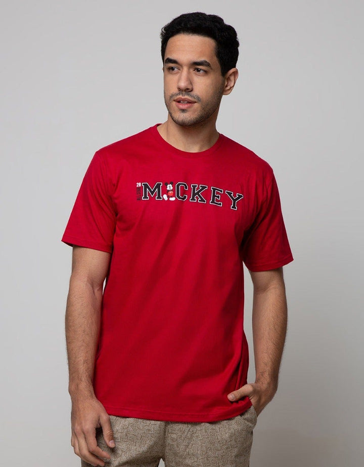 Disney Mickey Chest Print Short Sleeve T-Shirt