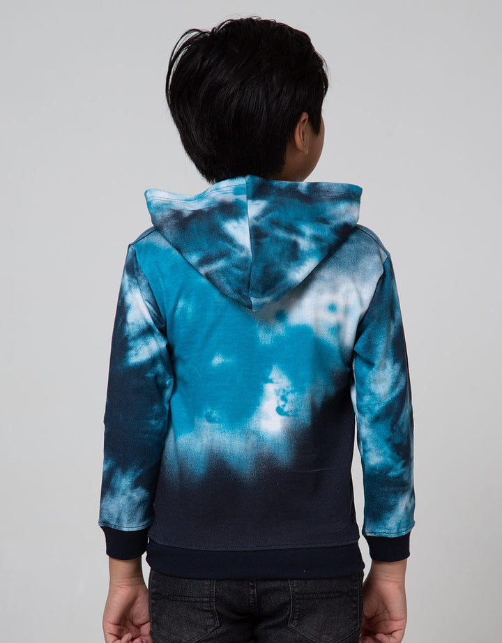 Little M Sweater Hoodie Print Tie Dyed Awesome