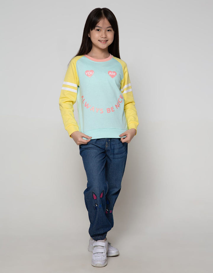Aero Sweatshirt Smile Unicorn Be Nice