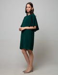 St. Yves Short Sleeve Midi Dress Xmas Bat Wing Bengalin