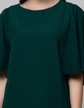 St. Yves Short Sleeve Midi Dress Xmas Bat Wing Bengalin
