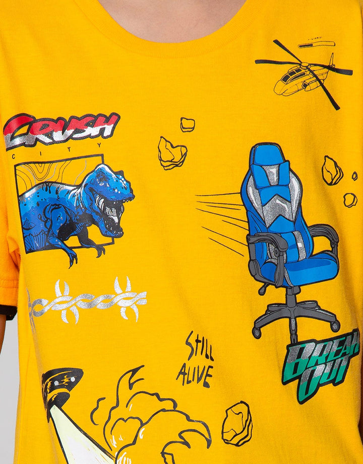 Aero Short Sleeve T-Shirt Crush Planet Attack