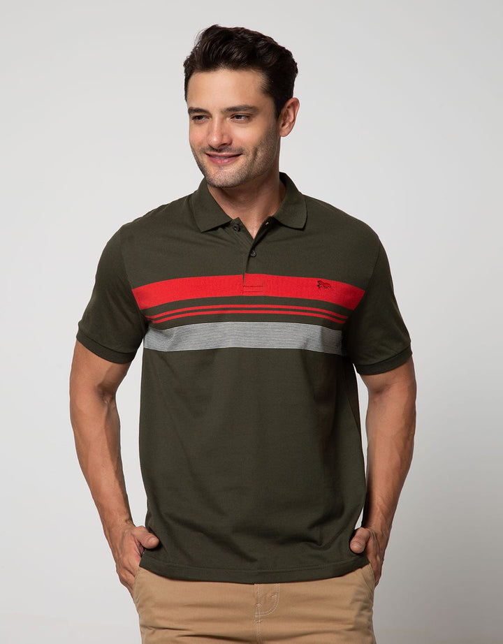 Walrus Kaos Polo Pria Motif Garis (Salur)