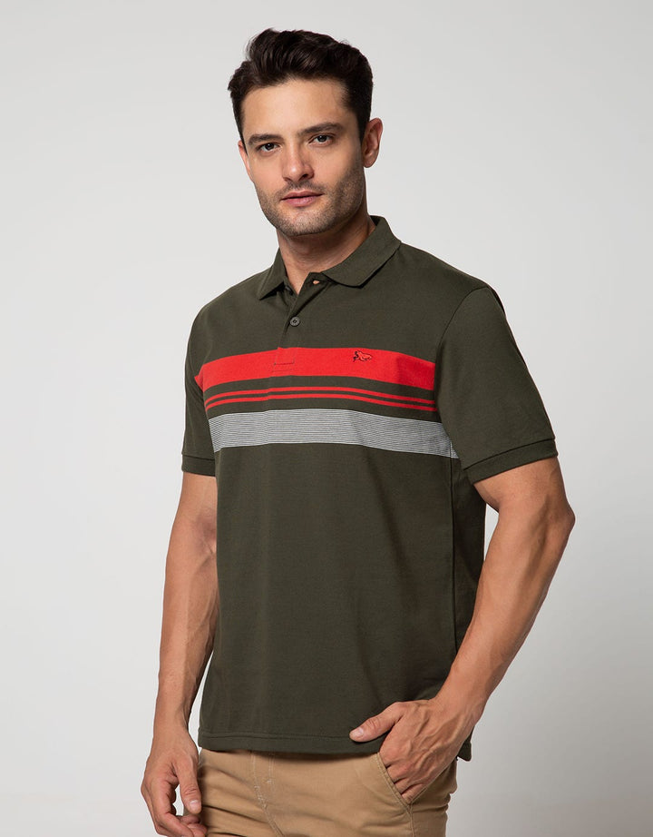 Walrus Kaos Polo Pria Motif Garis (Salur)
