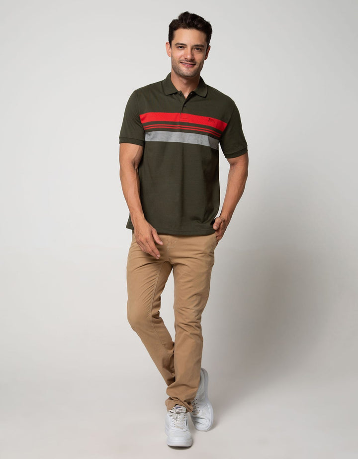 Walrus Kaos Polo Pria Motif Garis (Salur)