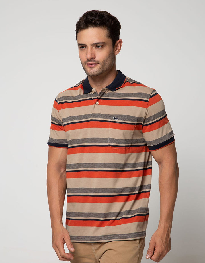 Walrus Kaos Polo Pria Motif Garis (Salur)