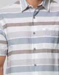 Walrus Kemeja Motif Garis Tiga Warna