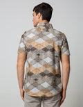 Walrus Kemeja Motif Garis Abstrak