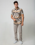 Walrus Kemeja Motif Garis Abstrak
