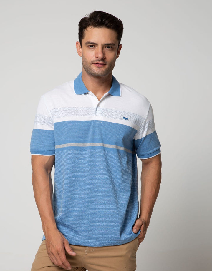 Walrus Kaos Polo Pria Motif Garis (Salur)