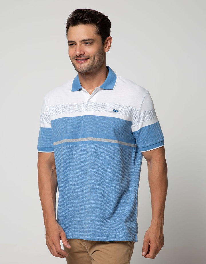 Walrus Kaos Polo Pria Motif Garis (Salur)