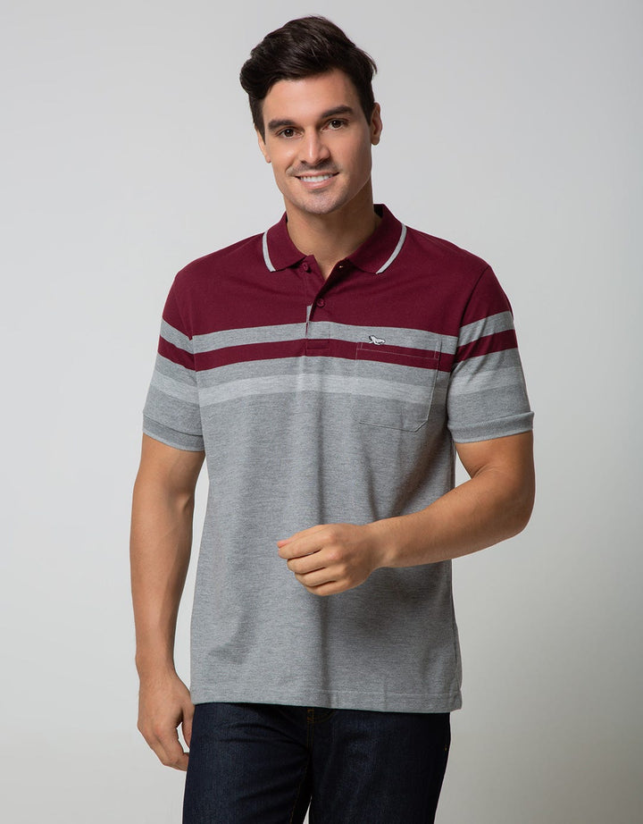 Walrus Kaos Polo Pria Motif Garis (Salur)