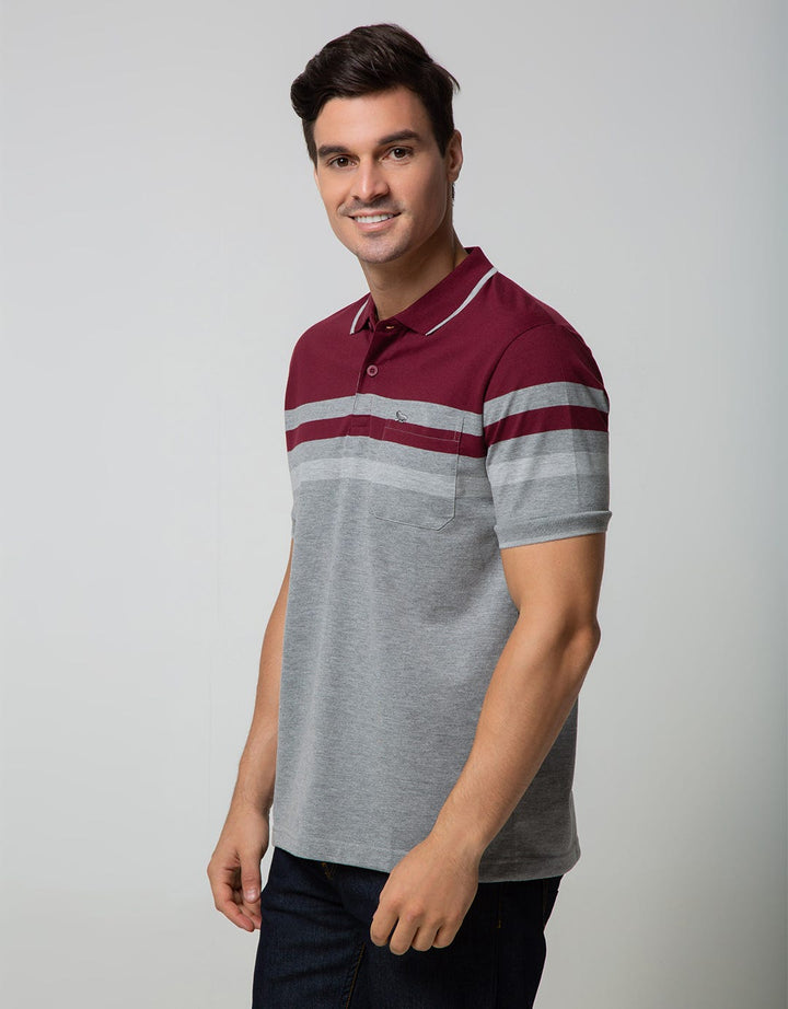Walrus Kaos Polo Pria Motif Garis (Salur)