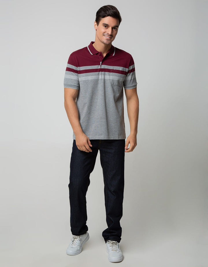 Walrus Kaos Polo Pria Motif Garis (Salur)