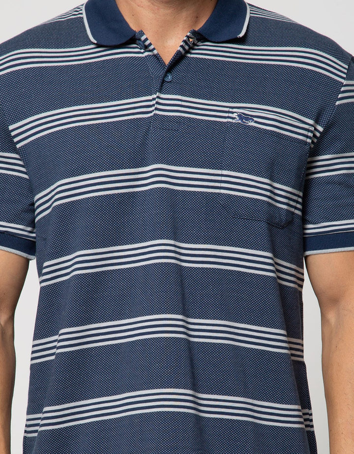 Walrus Kaos Polo Pria Motif Garis (Salur)