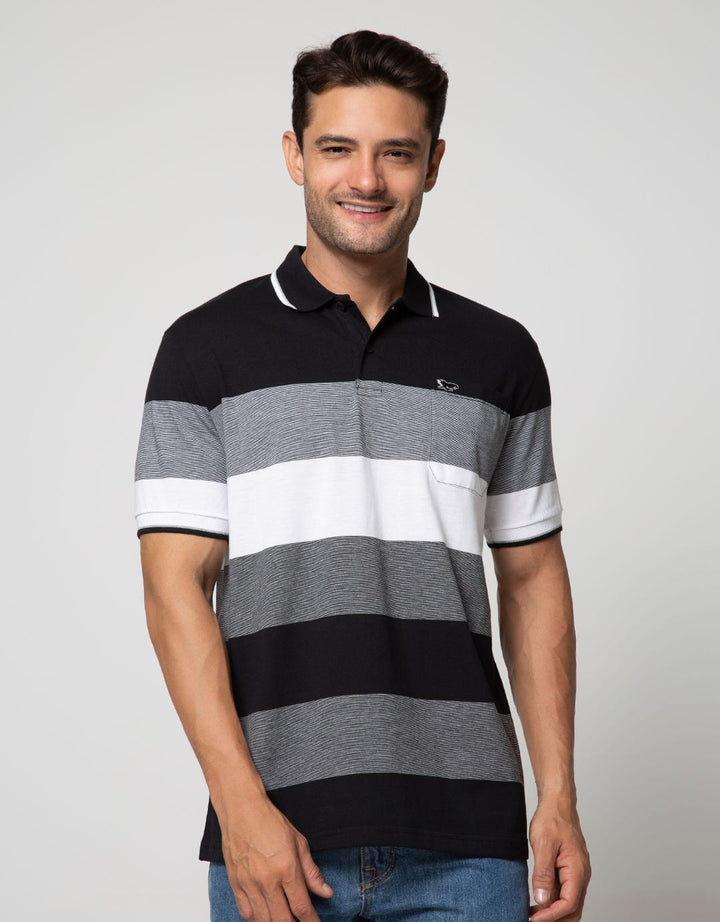 Walrus Kaos Polo Pria Motif Garis (Salur)