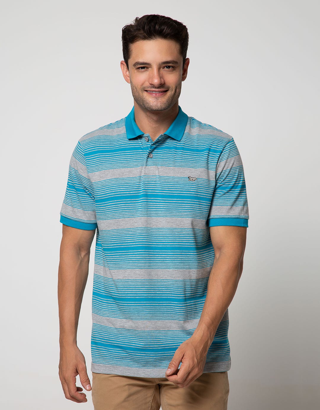 Walrus Men's Polo Shirt Striped Motif (Stripes)