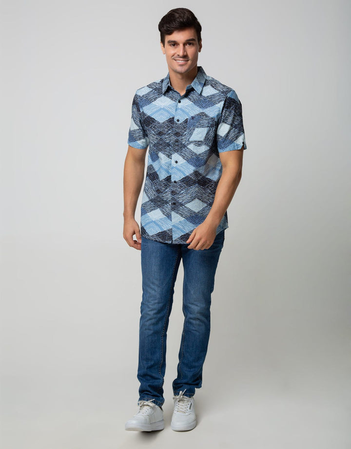 Walrus Abstract Triangle Motif Shirt