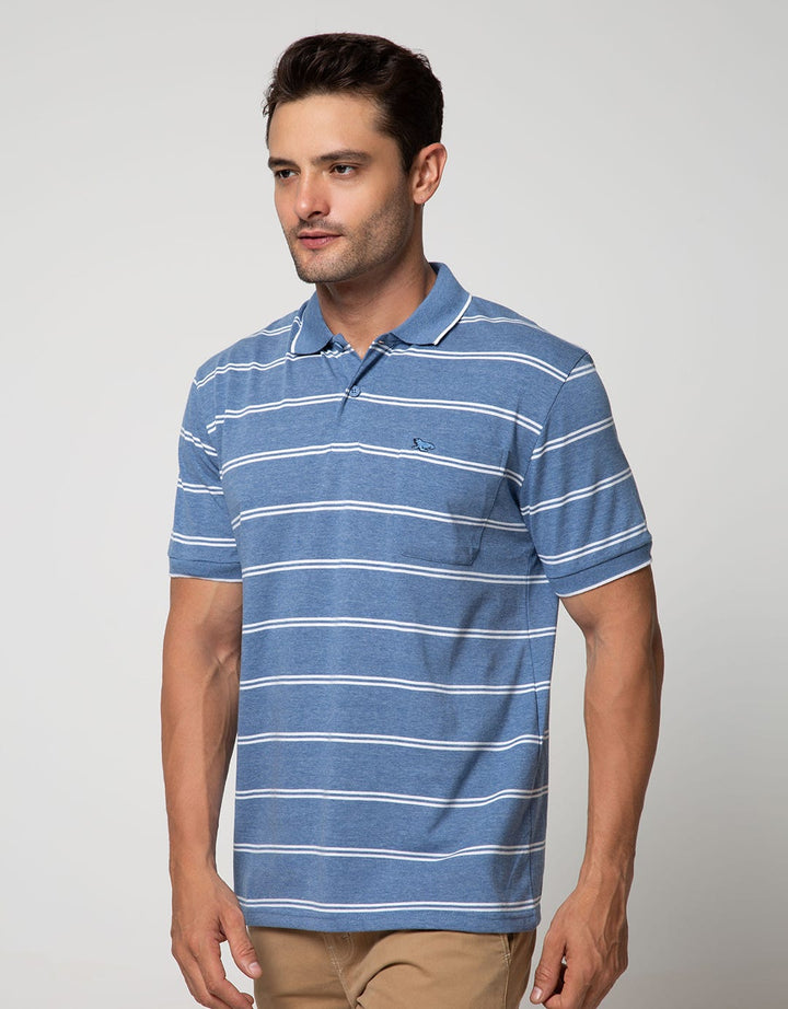 Walrus Kaos Polo Pria Motif Garis (Salur)