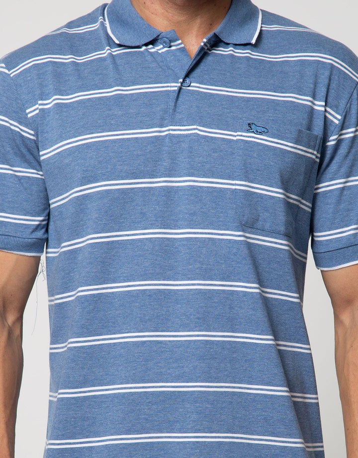 Walrus Kaos Polo Pria Motif Garis (Salur)