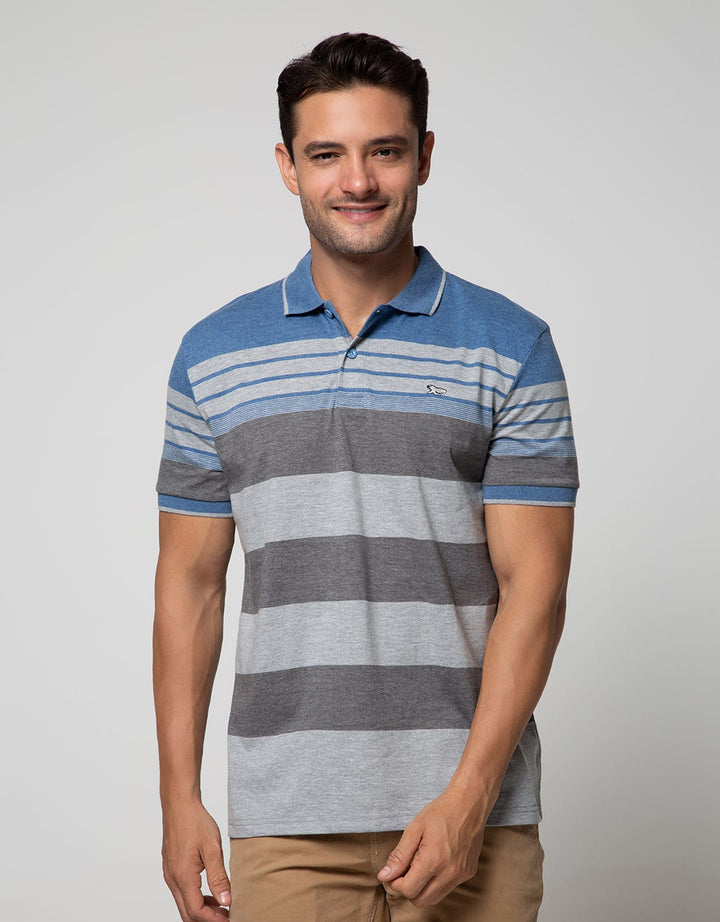 Walrus Kaos Polo Pria Motif Garis (Salur)