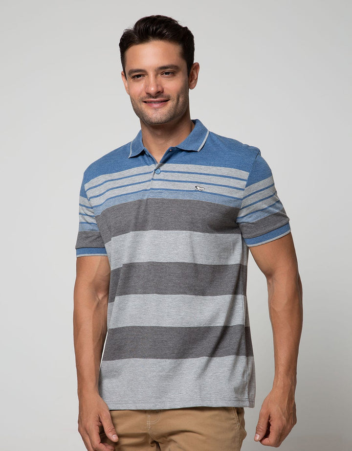 Walrus Kaos Polo Pria Motif Garis (Salur)