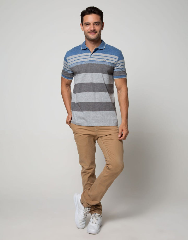Walrus Kaos Polo Pria Motif Garis (Salur)