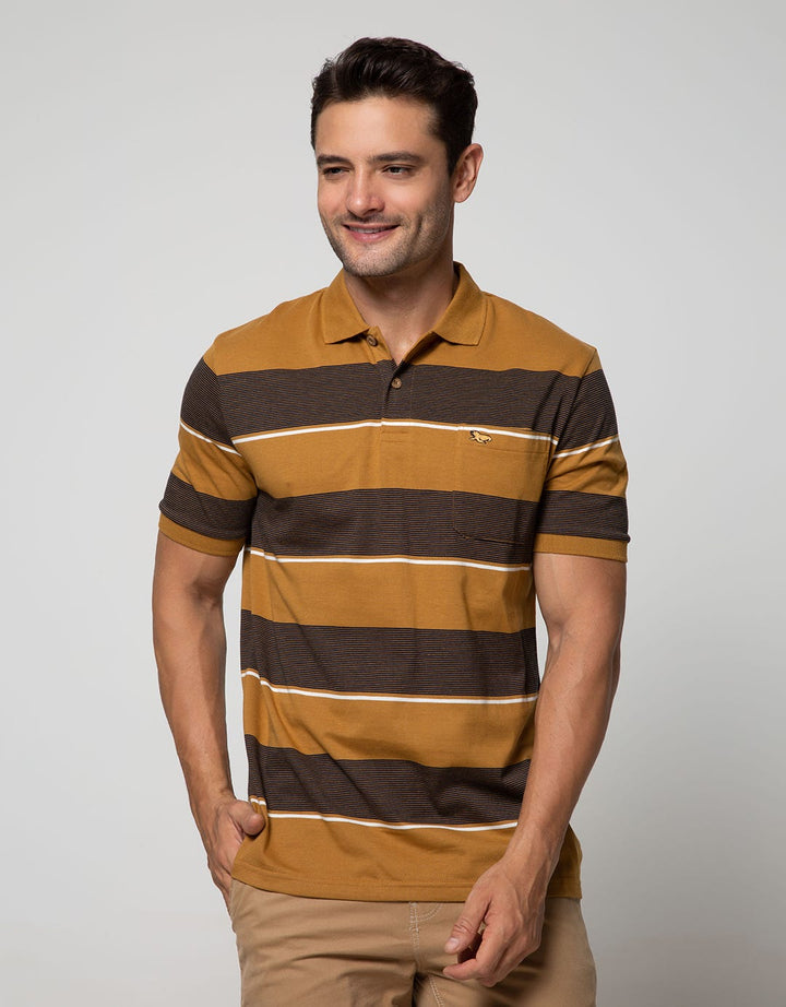 Walrus Kaos Polo Pria Motif Garis (Salur)