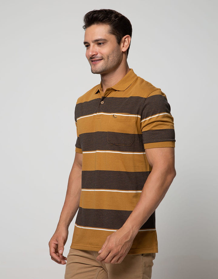 Walrus Kaos Polo Pria Motif Garis (Salur)