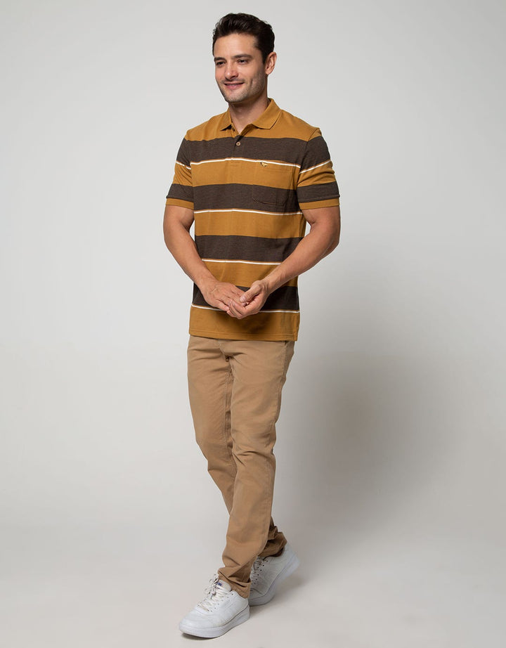 Walrus Kaos Polo Pria Motif Garis (Salur)