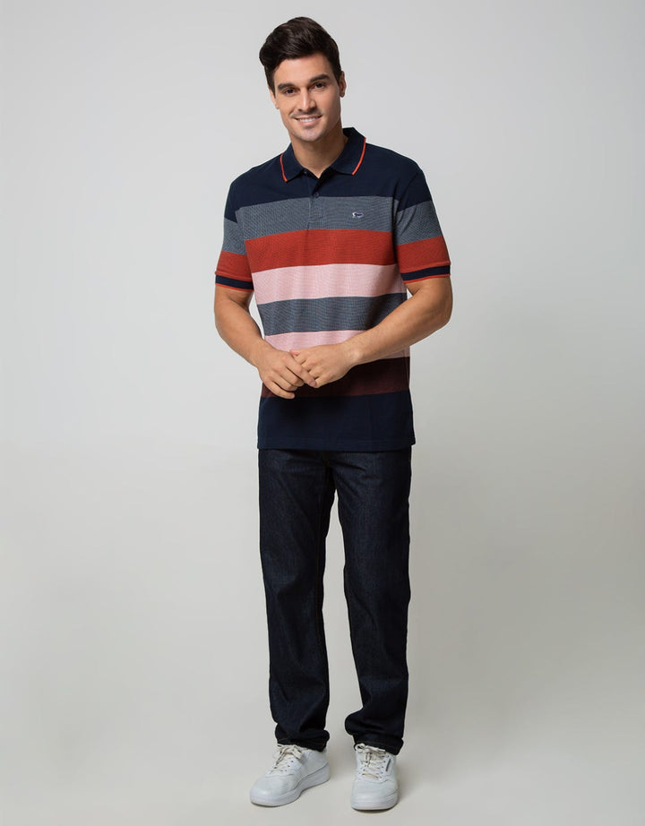 Walrus Kaos Polo Pria Motif Garis (Salur)
