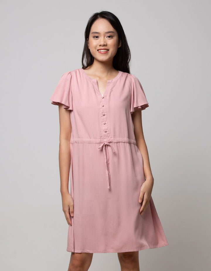 Connexion Short Sleeve Mini Dress Ruffle