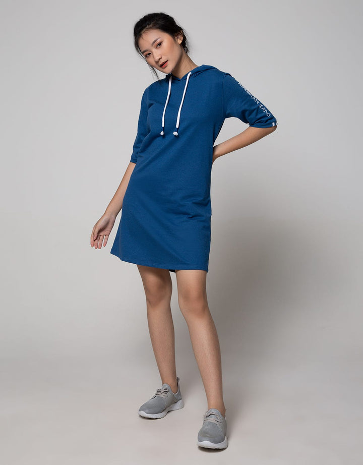 American Jeans Short Sleeve Midi Dress Hoodie