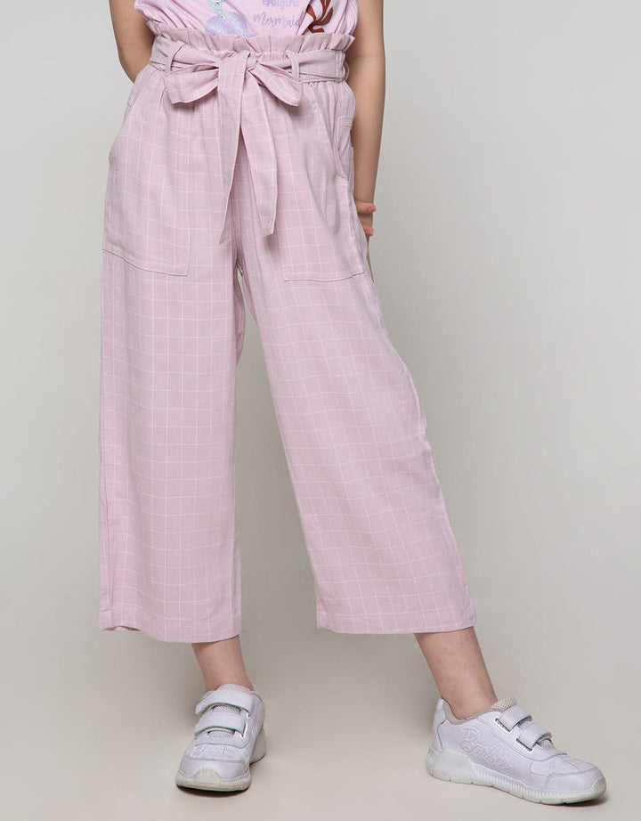 Nevada Capri Pants Bahan Kotak Kecil Garis Tipis