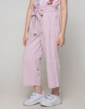 Nevada Capri Pants Bahan Kotak Kecil Garis Tipis
