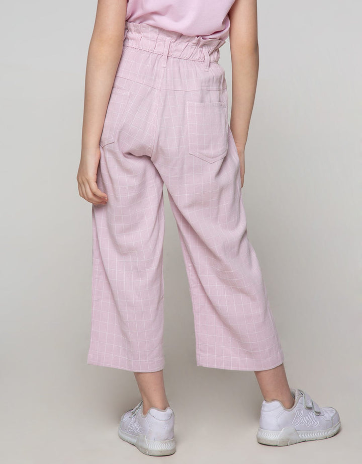 Nevada Capri Pants Bahan Kotak Kecil Garis Tipis