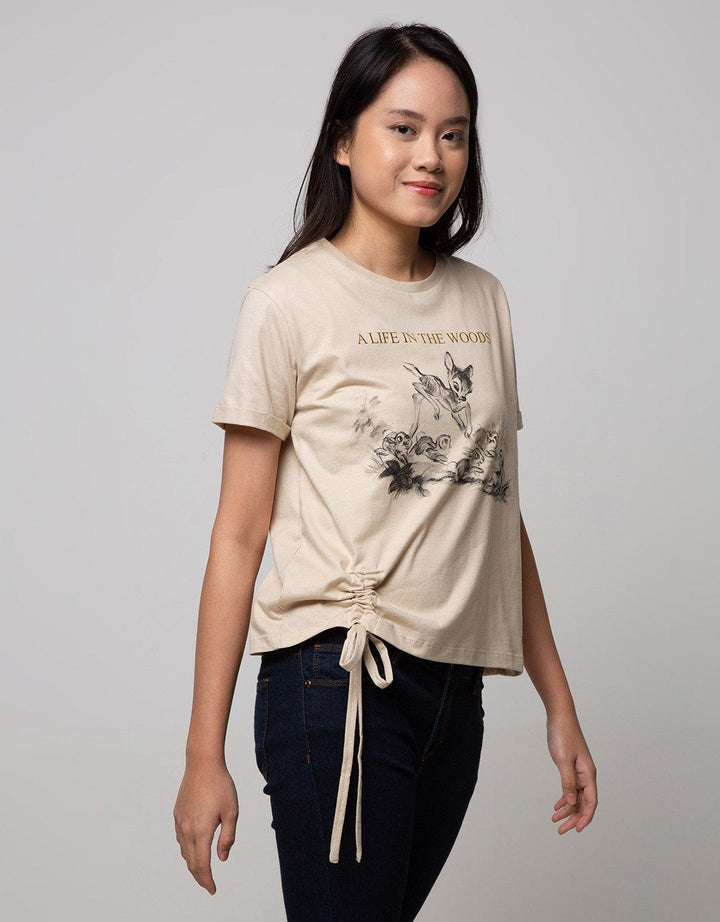 Disney  Bambi Drawstring Short Sleeve T-Shirt Tee