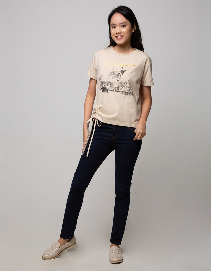 Disney  Bambi Drawstring Short Sleeve T-Shirt Tee